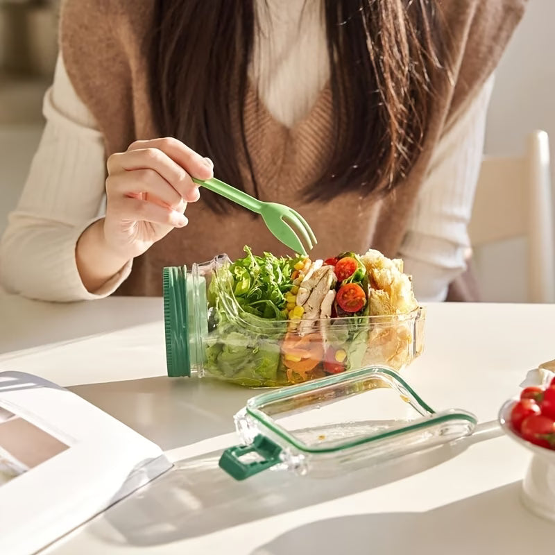 FreshBowl 2-in-1 Salad Jar with Dressing Pod