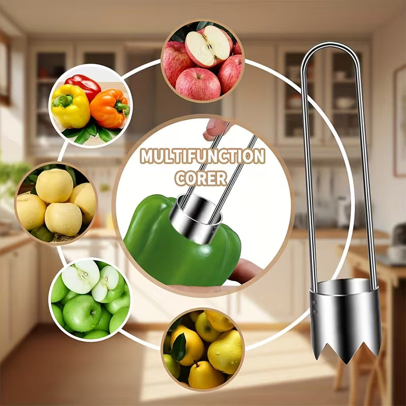 CoreEase Stainless Steel Fruit & Vegetable Corer Tool - Buy 1 Get 1 Free