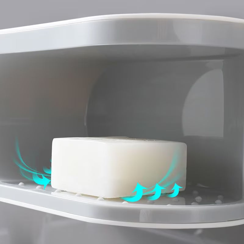 SoapFlow No-Drill Drain Soap Holder