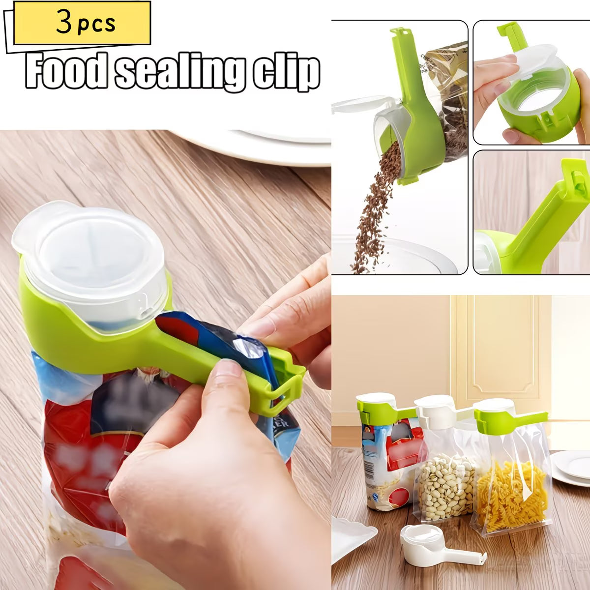 SealLock Pour & Clip Food Saver Set - Pack of 4