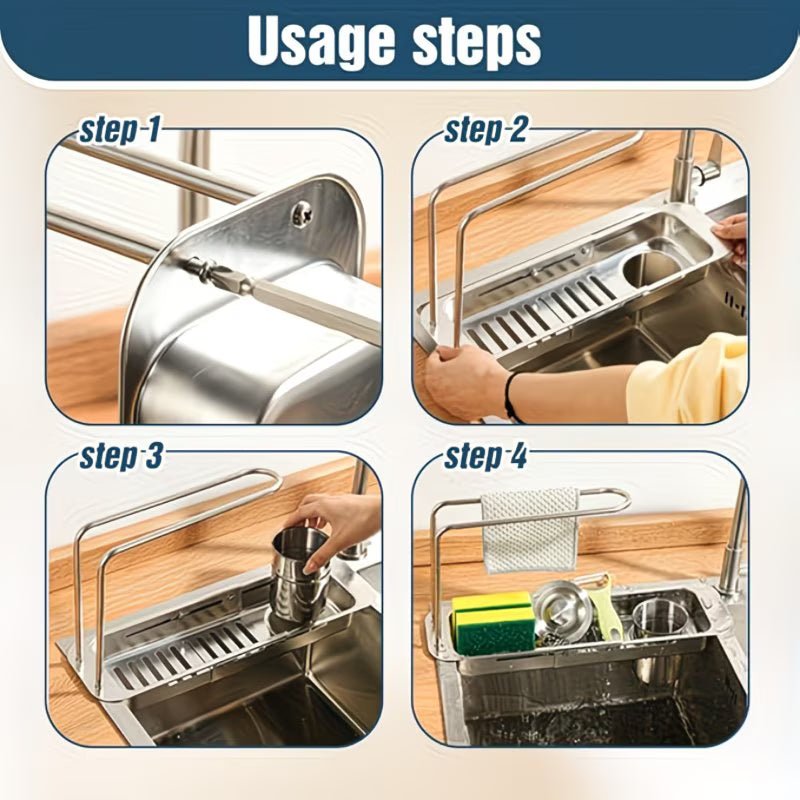 DrainNest Expandable Sink Rack