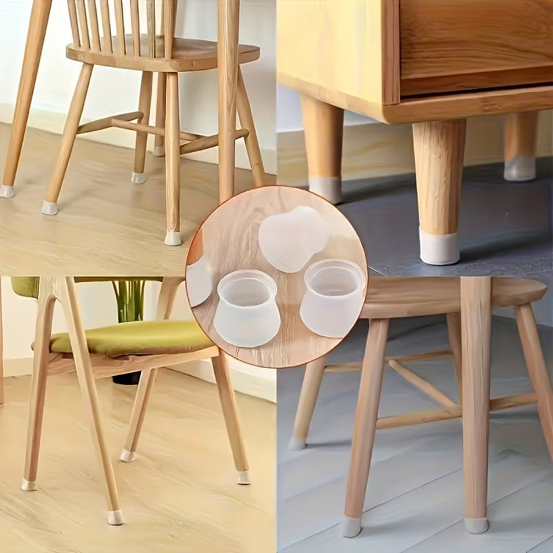 Protective Silicone Furniture Leg Covers - Pack of 15