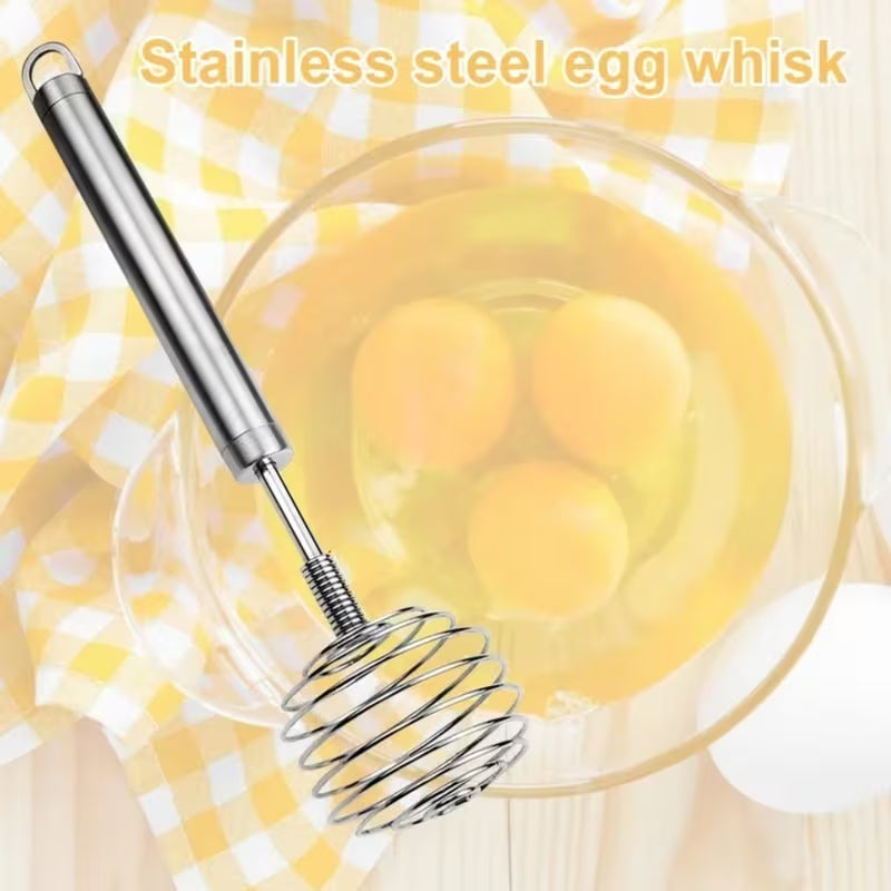 Push-Action Stainless Steel Spring Whisk - Buy 1 Get 1 Free