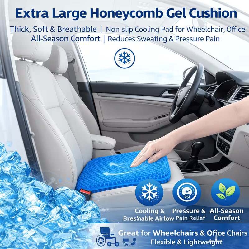 CoolRelief Honeycomb Gel Seat Cushion - Buy 1 Get 1 Free