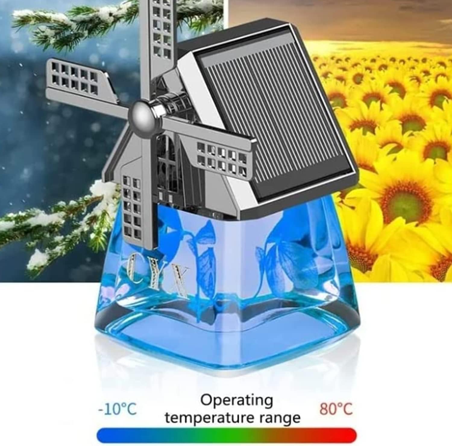 BreezeSpin Solar Windmill Car Air Freshener