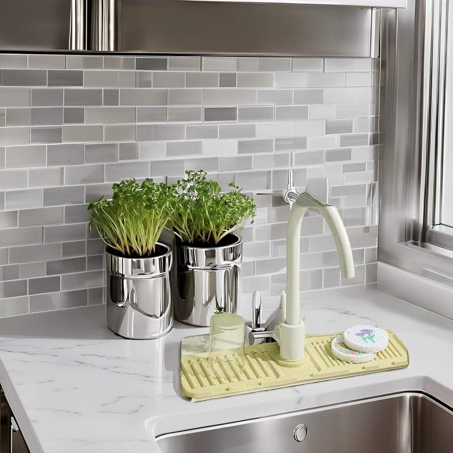 DrySink Silicone Faucet Splash Guard - Buy 1 Get 1 Free