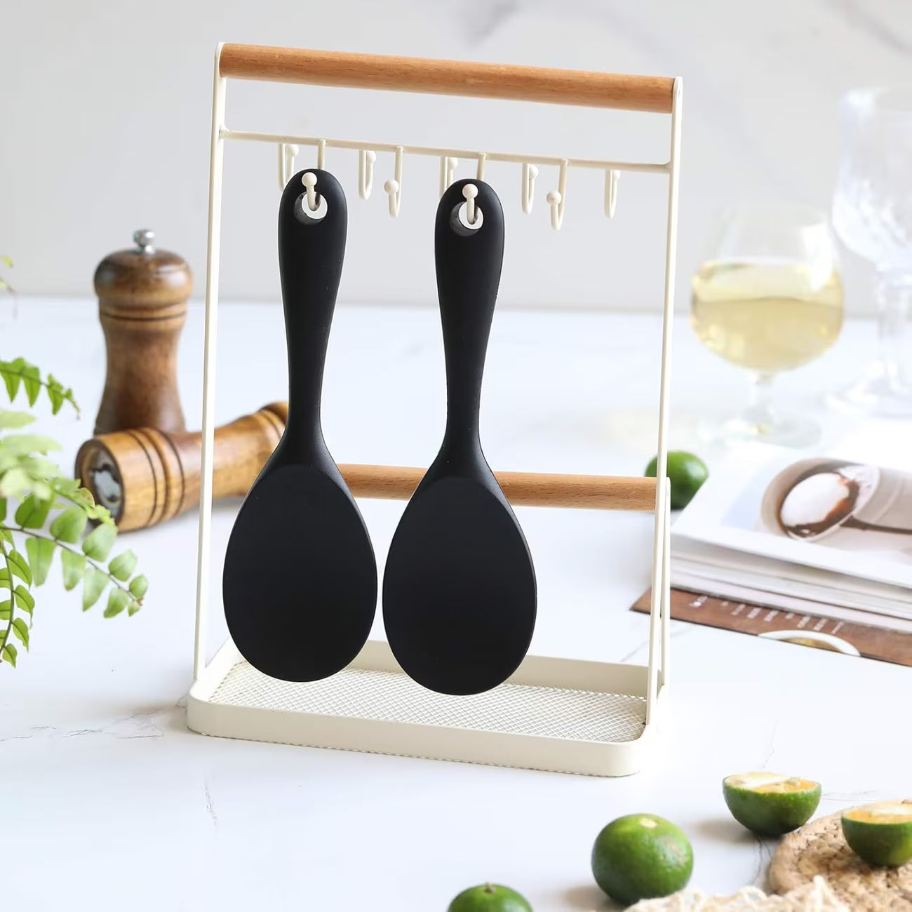 NonStick Pro Silicone Rice Serving Spoon - Pack of 6