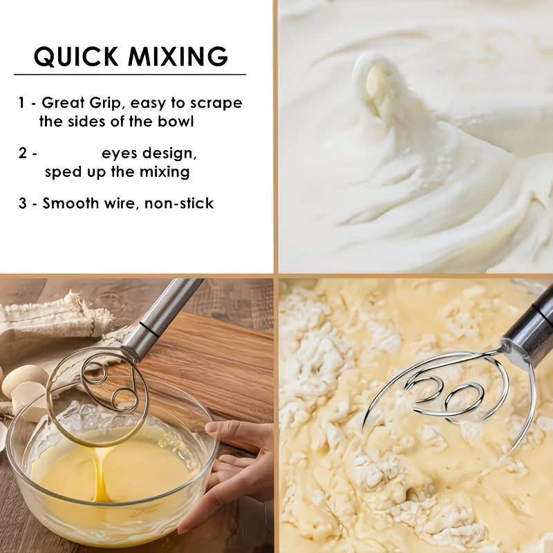 DoughMaster Stainless Steel Hand Mixer Whisk - Buy 1 Get 1 Free