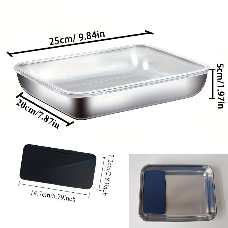 FreshVault Stainless Steel Food Storage Set with Lid - Pack of 3