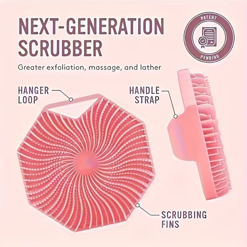 AquaScrub - Ergonomic Silicone Body Scrubber - Pack of 4