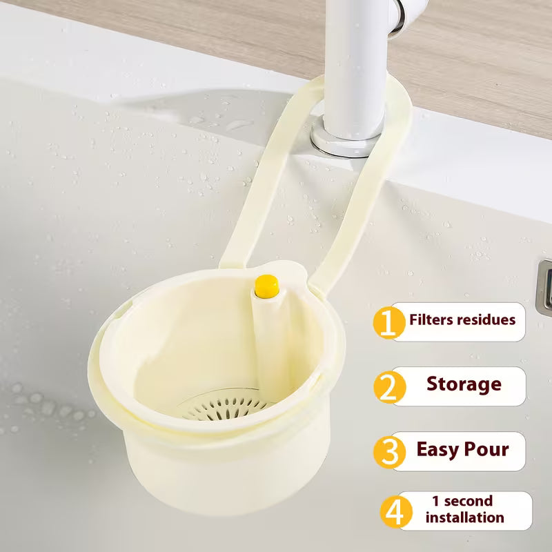 SinkSnap Press-Fit Sink Drain Basket - Buy 1 Get 1 Free
