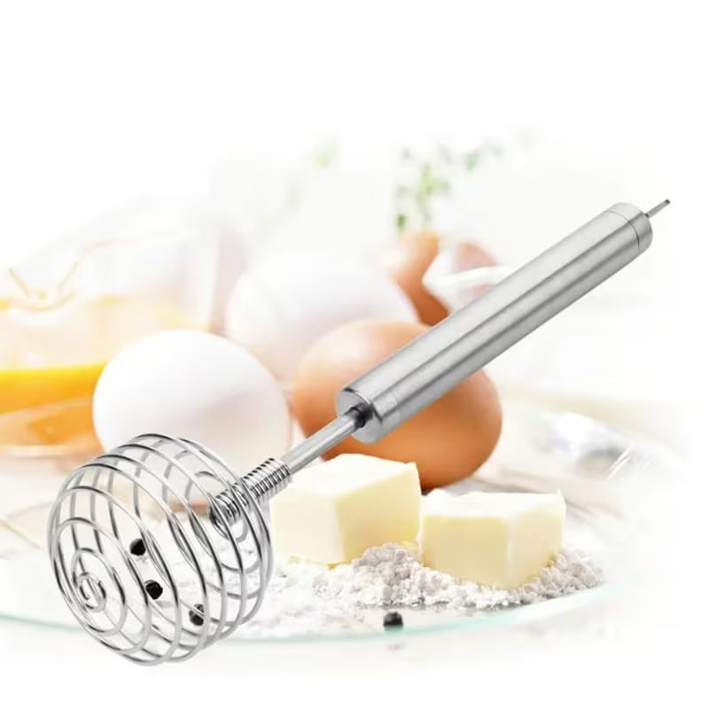 Push-Action Stainless Steel Spring Whisk - Buy 1 Get 1 Free