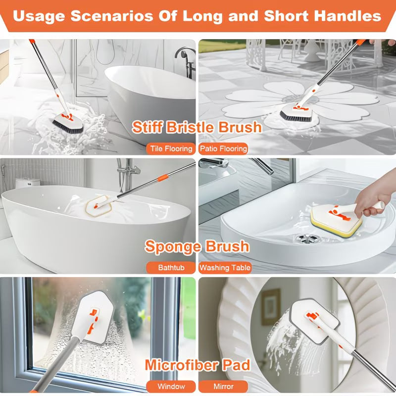 PowerReach 3-in-1 Long Handle Bathroom Cleaning Brush