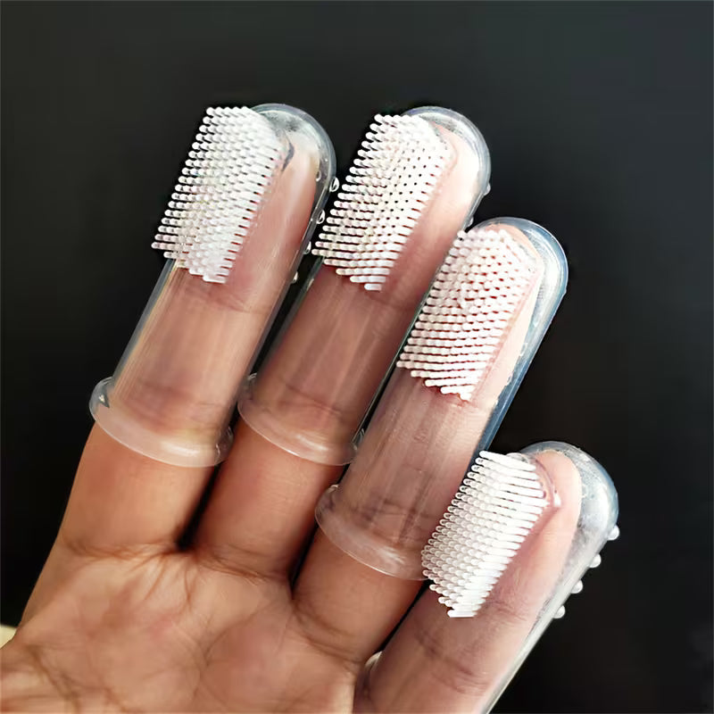 PawBrite Gentle Pet Finger Toothbrush - Pack of 4