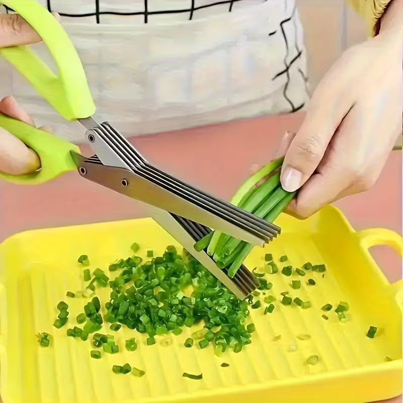 MultiCut 5-Blade Stainless Steel Herb & Kitchen Scissors - Buy 1 Get 1 Free