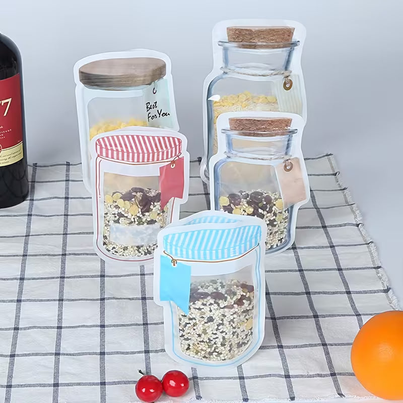 JarPouch - Reusable Mason Jar Zipper Bags - Pack of 6