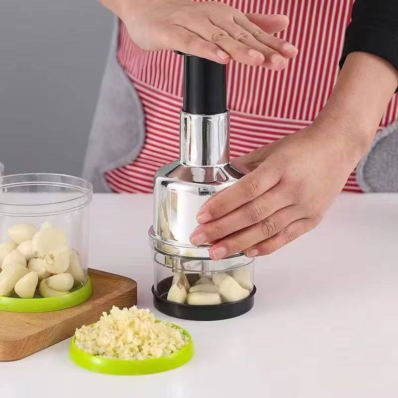 Stelop Stainless Steel Press-Type Garlic Chopper & Vegetable Mince