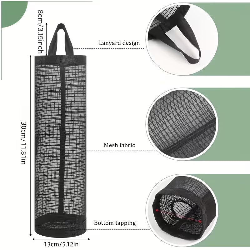MeshBag Hanging Plastic Bag & Utility Organizer - Pack of 4