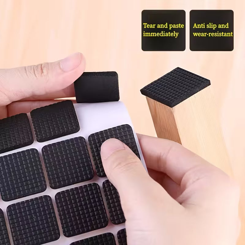 GripShield Self-Adhesive Furniture Floor Protectors - 12pcs Pack