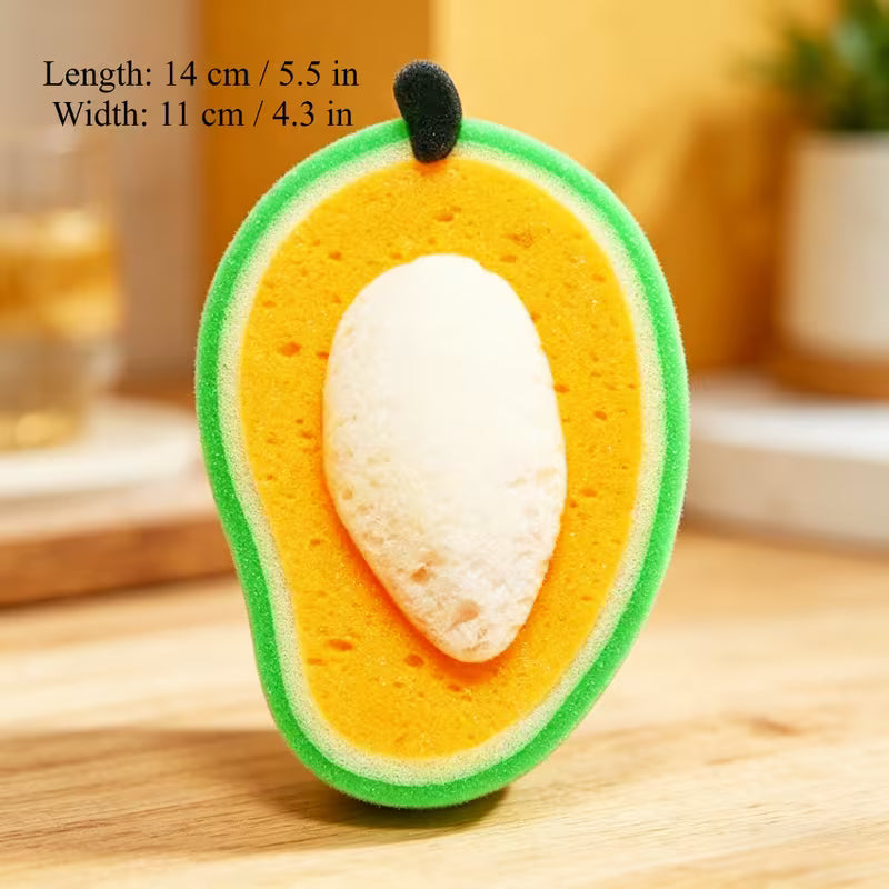FreshScrub - Cute Fruit Cleaning Sponges - Pack of 4 Fruits