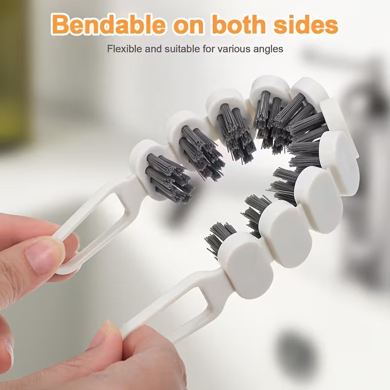 FlexiClean 4-Pack Bendable Crevice & Faucet Scrub Brushes - Buy 1 Get 1 Free