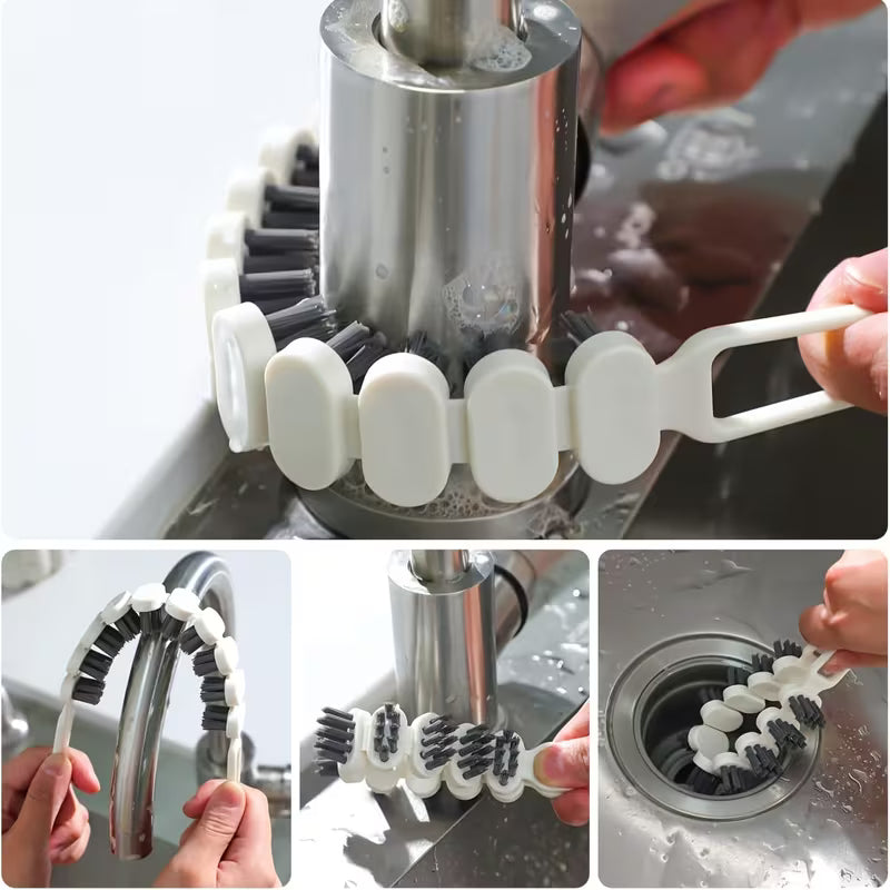 FlexiClean 4-Pack Bendable Crevice & Faucet Scrub Brushes - Buy 1 Get 1 Free