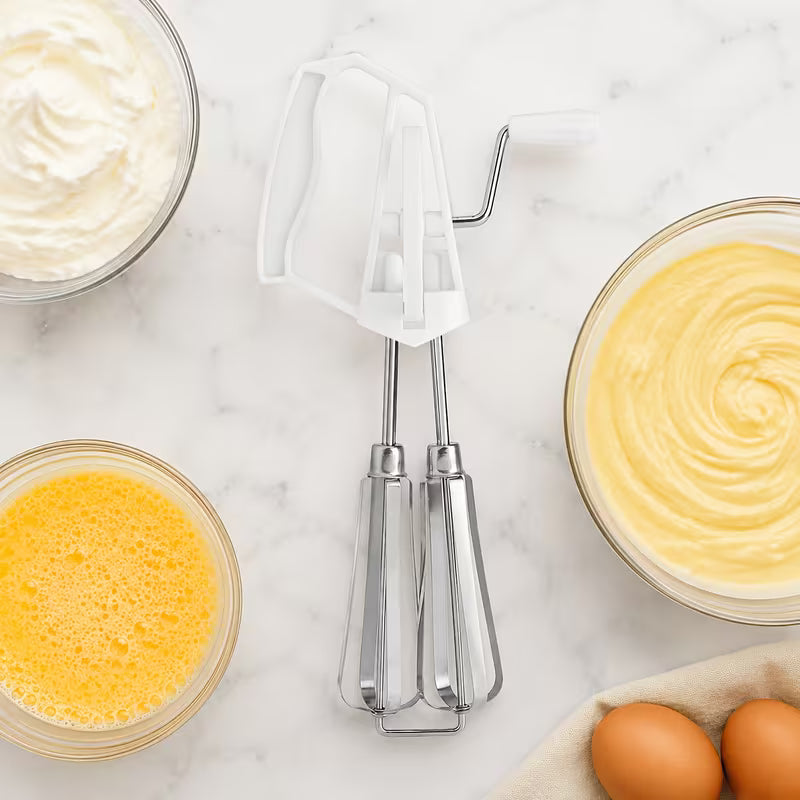 SpinMix Hand Crank Rotary Egg Beater - Buy 1 Get 1 Free