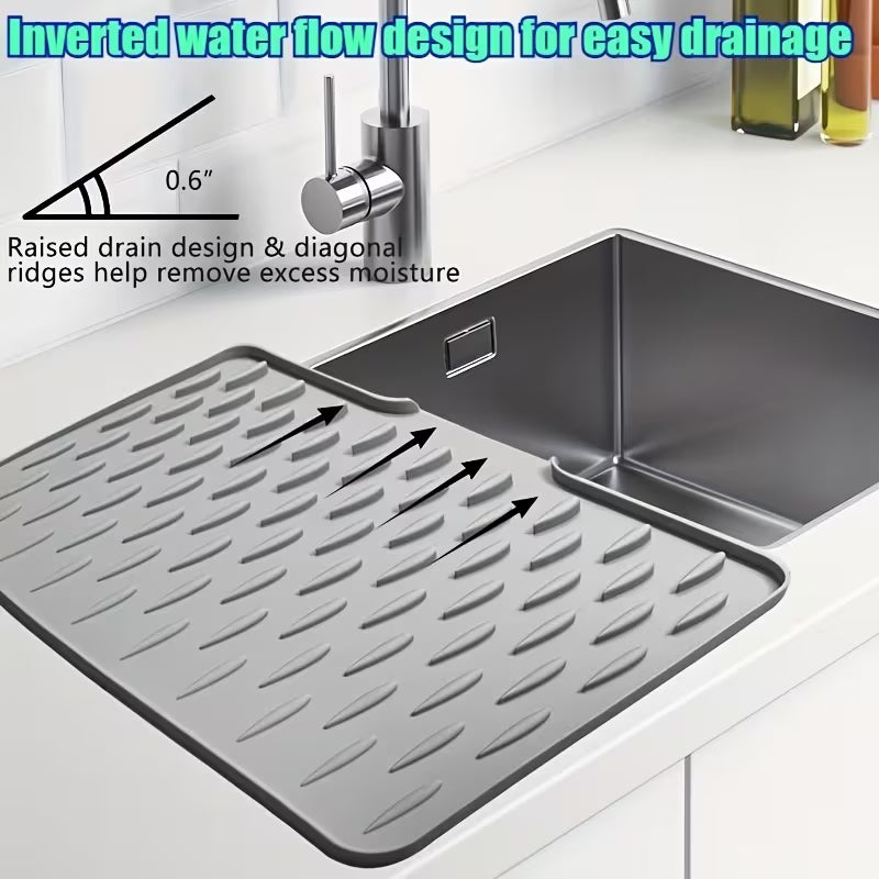 DrainFlow Self-Draining Silicone Drying Mat