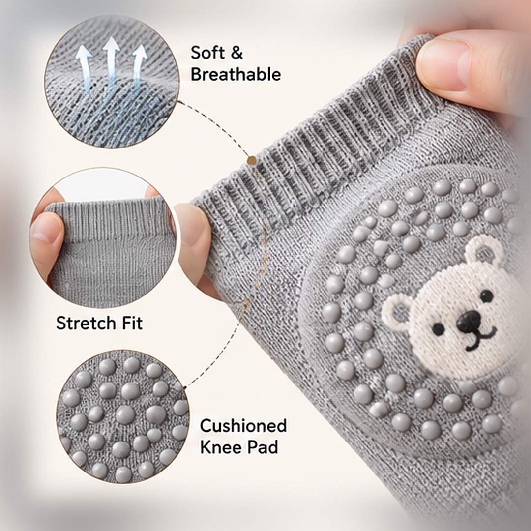 CrawlGuard Baby Crawling Knee Protectors - Pack of 6