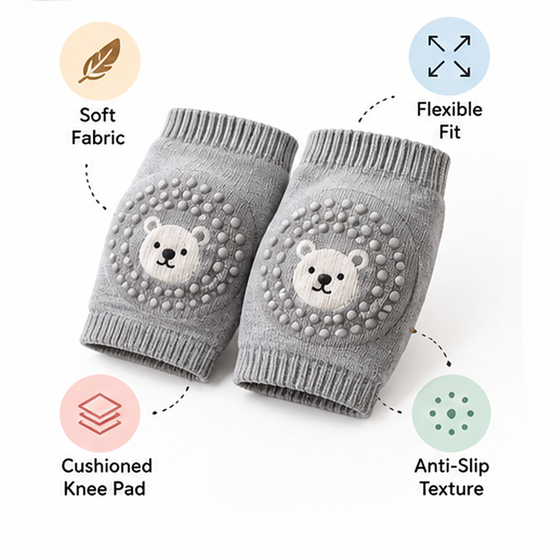 CrawlGuard Baby Crawling Knee Protectors - Pack of 6
