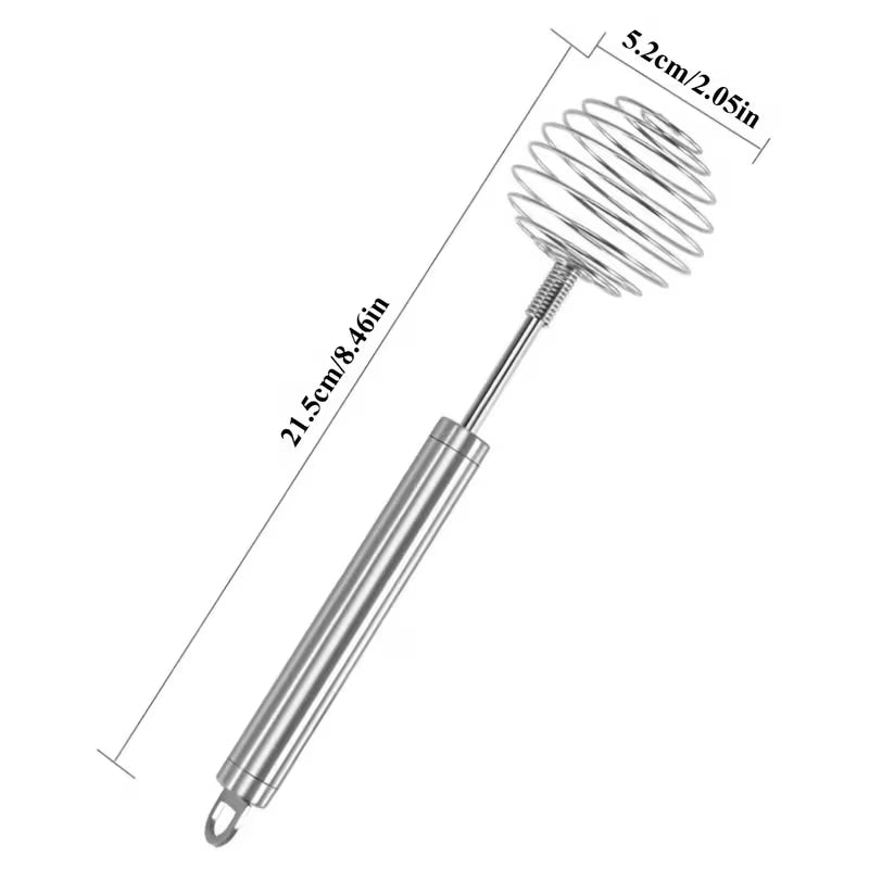 Push-Action Stainless Steel Spring Whisk - Buy 1 Get 1 Free